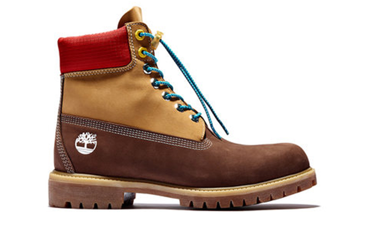 Timberland PRM 6 Inch Waterproof Boots 'Brown Nubuck with Yellow and Red Collar' 圖 2