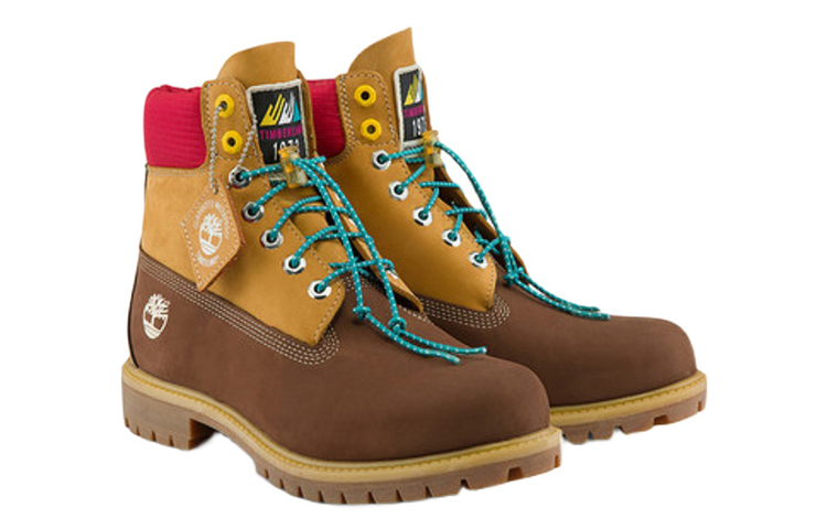 Timberland PRM 6 Inch Waterproof Boots 'Brown Nubuck with Yellow and Red Collar' 圖 3