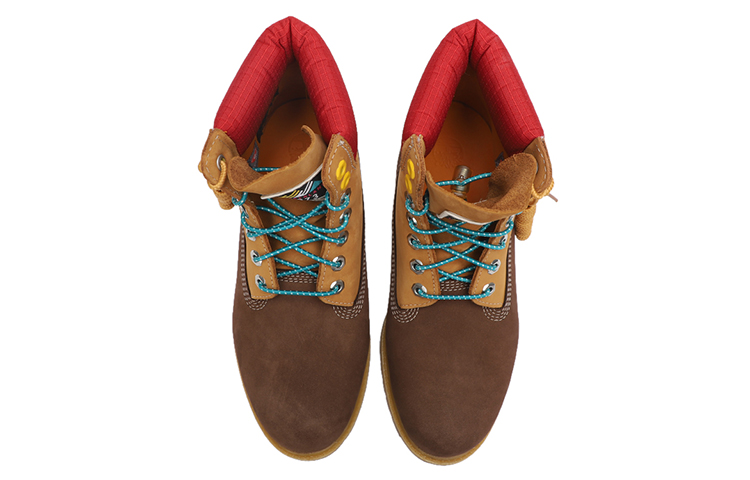 Timberland PRM 6 Inch Waterproof Boots 'Brown Nubuck with Yellow and Red Collar' 圖 4