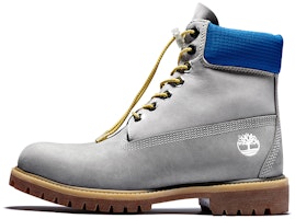 Timberland Premium 6 Inch Waterproof Boots 'Grey with Blue Collar' A2N9PD52 Timberland Premium 6 Inch Waterproof Boots 'Grey with Blue Collar' A2N9PD52