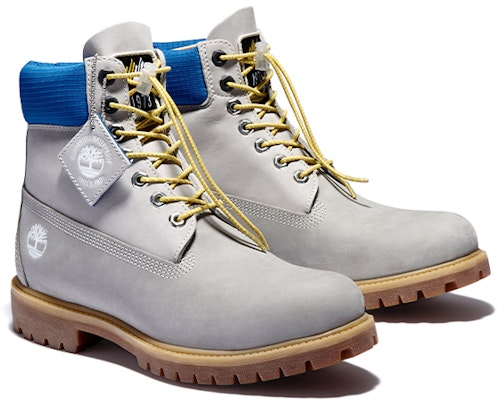 Timberland Premium 6 Inch Waterproof Boots 'Grey with Blue Collar' A2N9PD52 Lookbook Timberland Premium 6 Inch Waterproof Boots 'Grey with Blue Collar' A2N9PD52