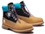 But Timberland Premium 6 Inch 'Wheat Nubuck dengan kolar Hitam dan Biru'. A2N93231
