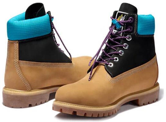 Timberland Premium 6 Inch Boot Tahan Air 'Wheat Nubuck dengan Kerah Hitam Biru' A2N93231 Shop Timberland Premium 6 Inch Boot Tahan Air 'Wheat Nubuck dengan Kerah Hitam Biru' A2N93231