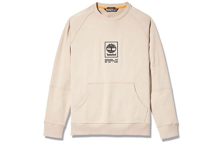 Timberland Printed Crewneck Long Sleeve Sweatshirt Khaki Color A2D3J-269