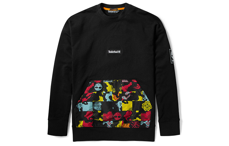 Timberland Printed Crewneck Pullover Sweatshirt - Black A245Q-001