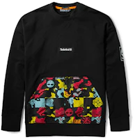 Timberland Printed Crewneck Pullover Sweatshirt - Black A245Q-001 Timberland Printed Crewneck Pullover Sweatshirt - Black A245Q-001