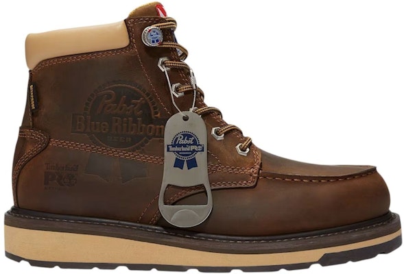 Timberland PRO x Pabst Blue Ribbon Gridworks 6" Soft Toe Waterproof Work Boot 'Brown Full-Grain' TB0A64KK-EM4 Shop Timberland PRO x Pabst Blue Ribbon Gridworks 6" Soft Toe Waterproof Work Boot 'Brown Full-Grain' TB0A64KK-EM4