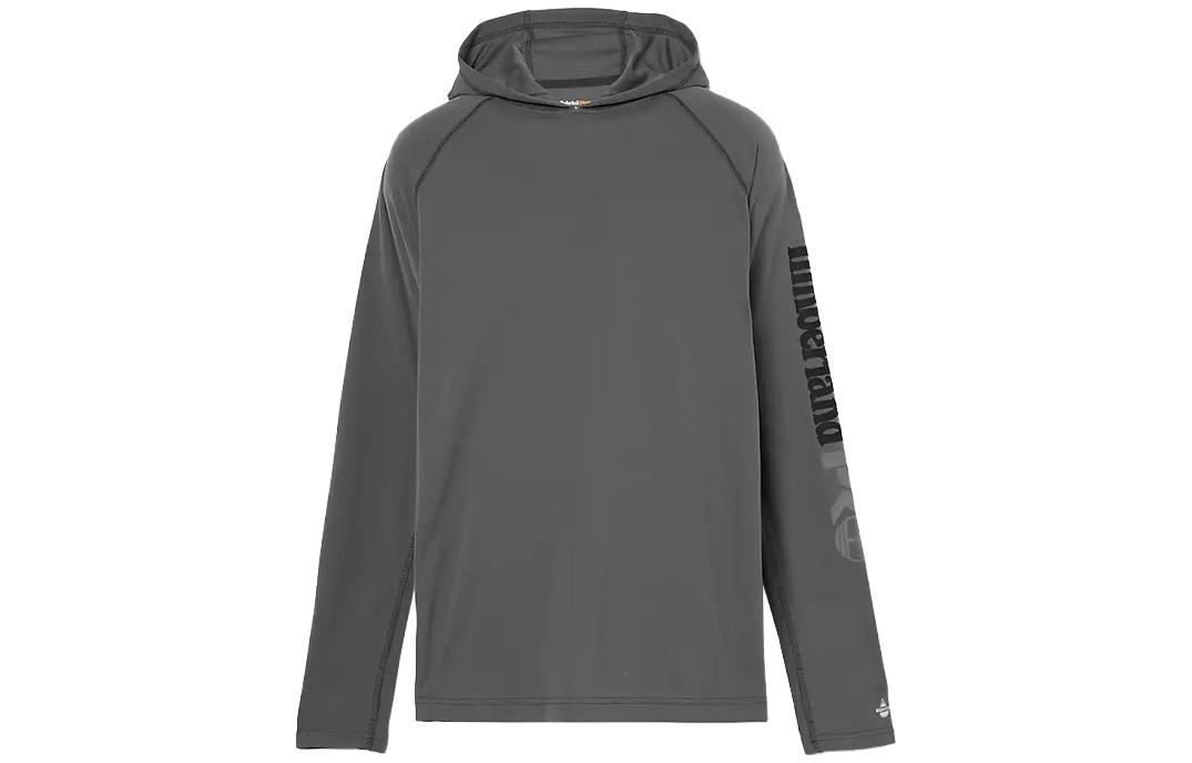 Timberland Pullover Hoodie Asphalt Gray with Letter Print A1V74-BS5