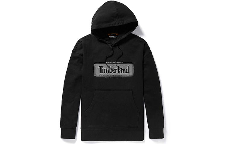 Timberland Pullover Hoodie with Logo Print - Black A2A1F-001