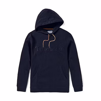 Timberland Pullover Sweatshirt with Embroidered Logo in Deep Navy Blue A2EZX-433