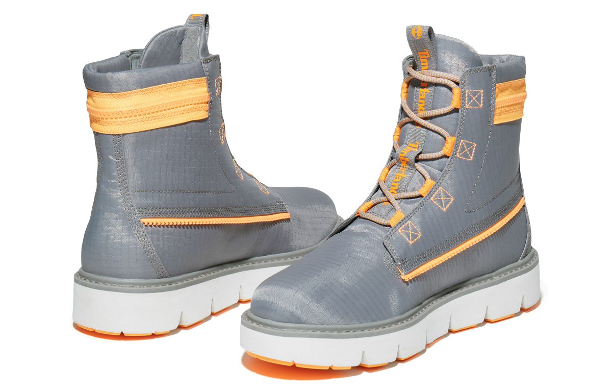Shop Timberland Raywood 6 Inch Canvas Boot 'Medium Grey Ripstop' A2HXJ085