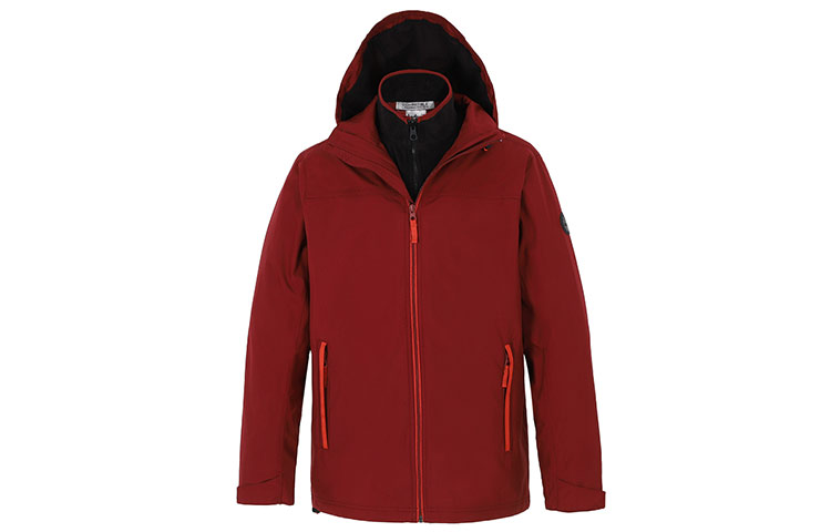Timberland Red 3-in-1 Outdoor Winter Hooded Jacket A21H5-V15