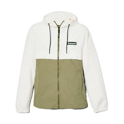 Timberland Retro Colorblock Hooded Waterproof Jacket White/Grey Green Unisex A6PYW-DL7