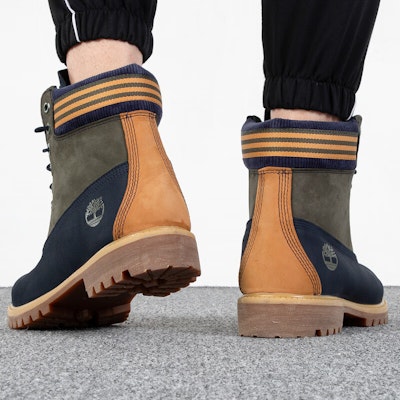 Timberland 6 Inch Waterproof Boot 'Navy Orange' A5ZZF019 Cheap Timberland 6 Inch Waterproof Boot 'Navy Orange' A5ZZF019