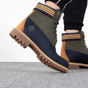 Timberland Sepatu 6 Inci Tahan Air 'Navy Orange' A5ZZF019 1
