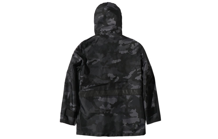 Shop Timberland Jaket Hoodie Hitam Poket Loose Fit Boleh Songsang. A2EGG-001