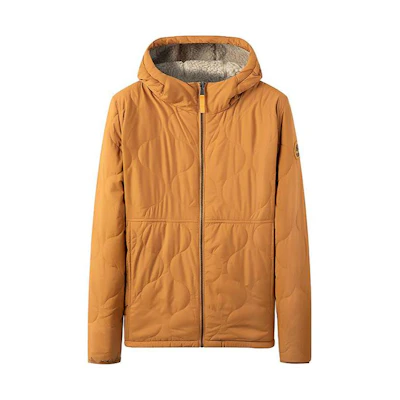 Timberland Reversible Sherpa Hoodie Jacket Yellow Warm Outerwear A69NH-P47