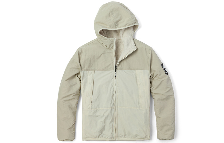 Timberland Reversible Solid Fleece Hoodie Jacket Sand Unisex A5VB9-CY2