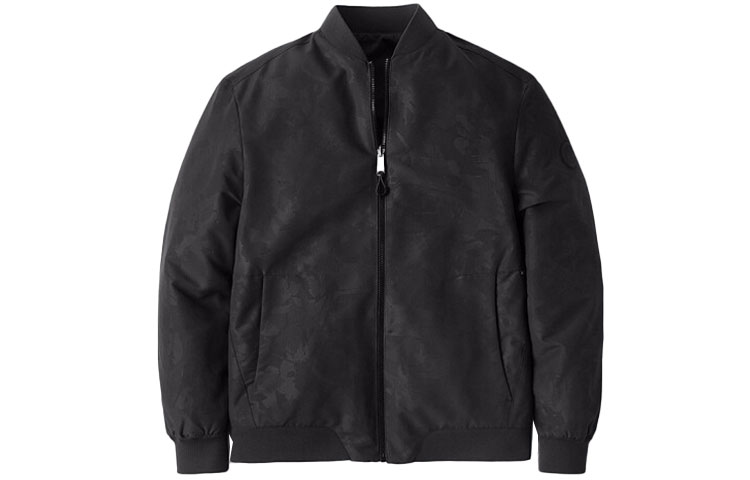 Timberland Reversible Solid Print Flight Jacket Black Mens A1XWV-001