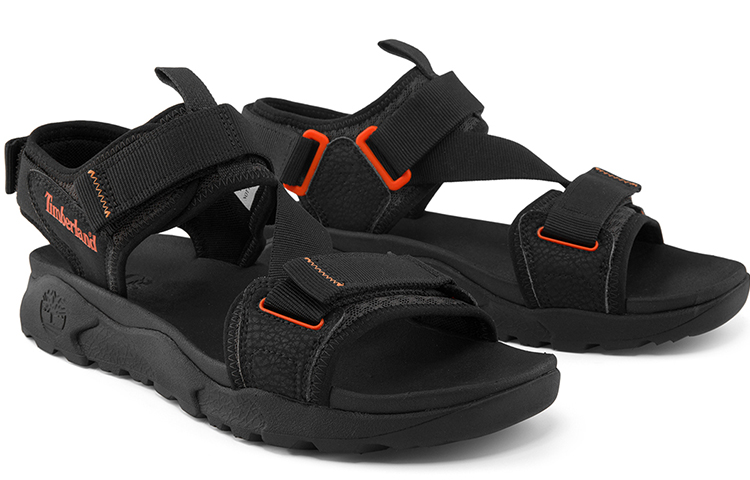 Shop Timberland Ripcord Double-Strap Sandals 'Black' A2AE1