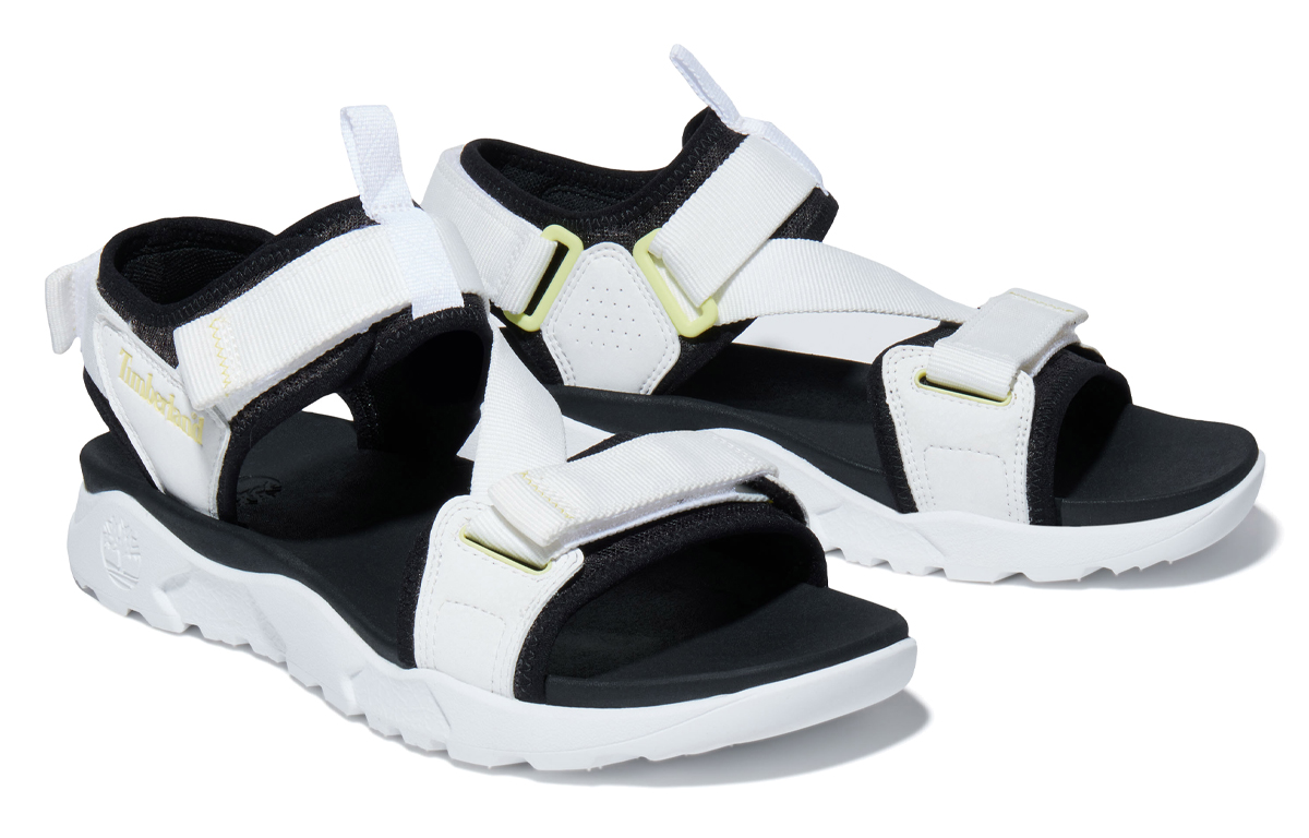 Lookbook Timberland Ripcord Double-Strap Sandals 'White Black' A2ADP100