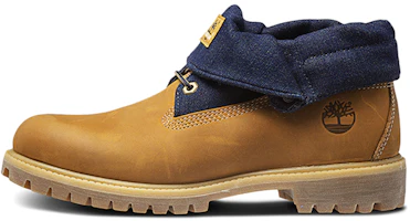 Timberland 6 Inch Premium Roll-Top Boots 'Wheat Navy' A17BB Timberland 6 Inch Premium Roll-Top Boots 'Wheat Navy' A17BB
