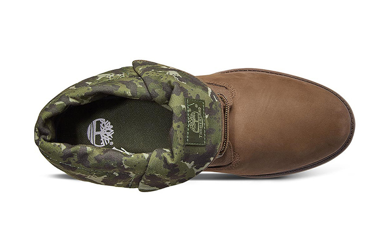 Lookbook Timberland低筒翻折靴基础款'棕色绿色迷彩' A21APW