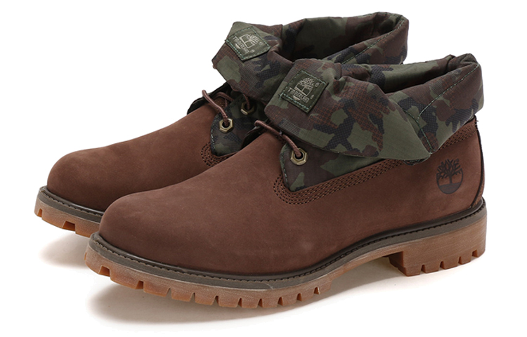 Lookbook Timberland Roll Top Mid-Top Boots ''Bruin Groen Camouflage Print'' A1UCN243