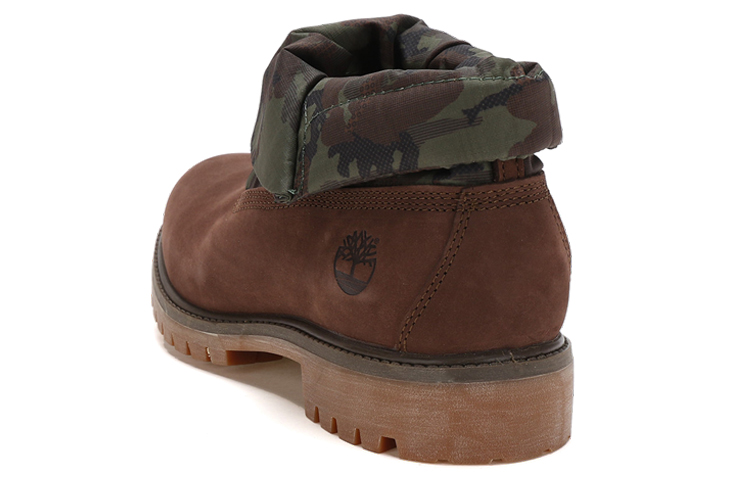 Shop Timberland Roll Top Mid-Top Boots ''Bruin Groen Camouflage Print'' A1UCN243