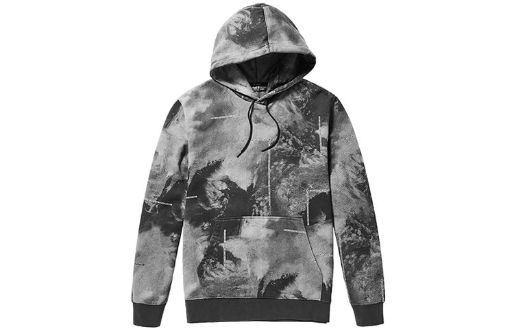 Timberland Satellite Print Pullover Hoodie Gray A2D9W-AS3