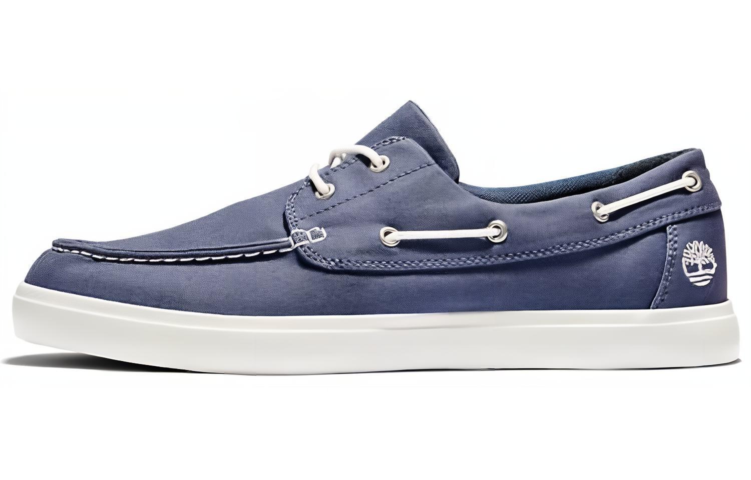 Timberland Seneca Bay Mixed Media Boat Shoes 'Navy' A1XEU432