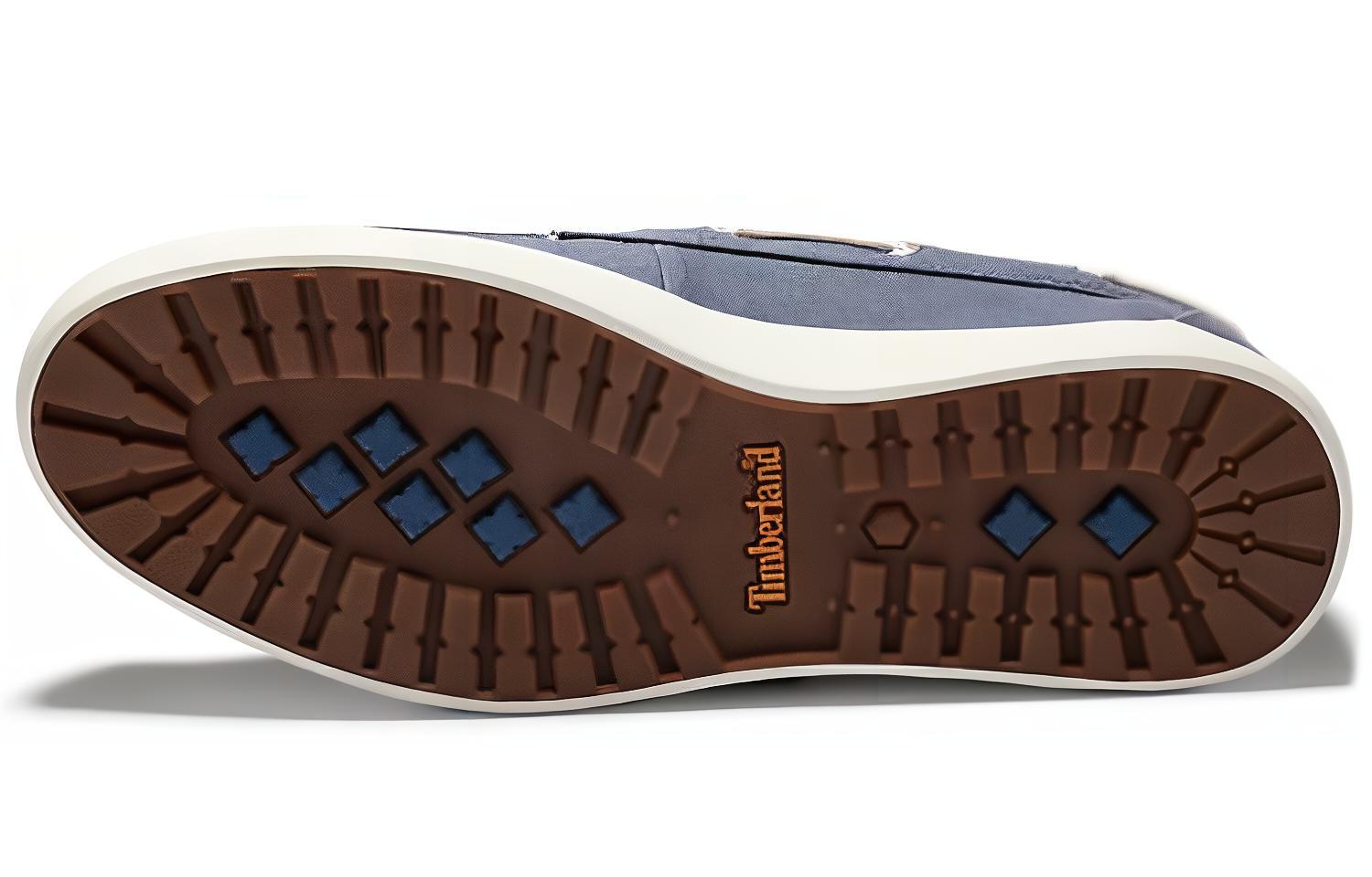 Shop Timberland Seneca Bay Scarpe da Barca in Pelle e Tessuto ''Navy'' A1XEU432