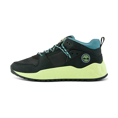 Timberland Solar Wave Mixed-Media Sneakers 'Black Nubuck with Lime'