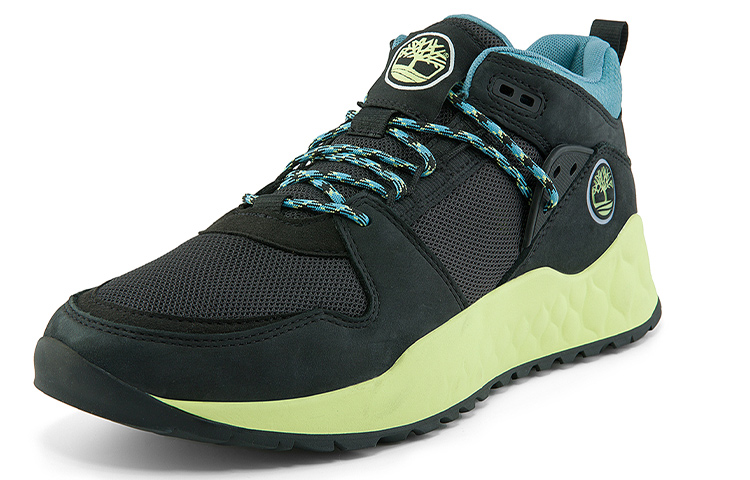 Lookbook Timberland Solar Wave Sepatu Kasut 'Nubuck Hitam dengan Lime' A2B12W