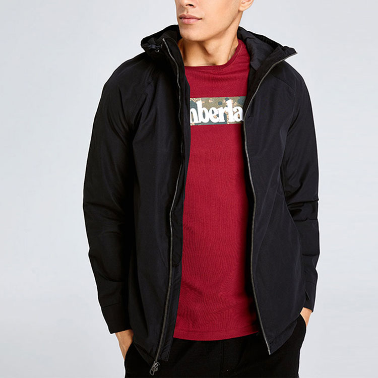 Timberland Solid Black Long Sleeve Hooded Zip Jacket A1NC6-001 圖 3