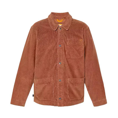 Timberland Solid Button-Up Collar Jacket Burnt Ochre A6FZ5-K43