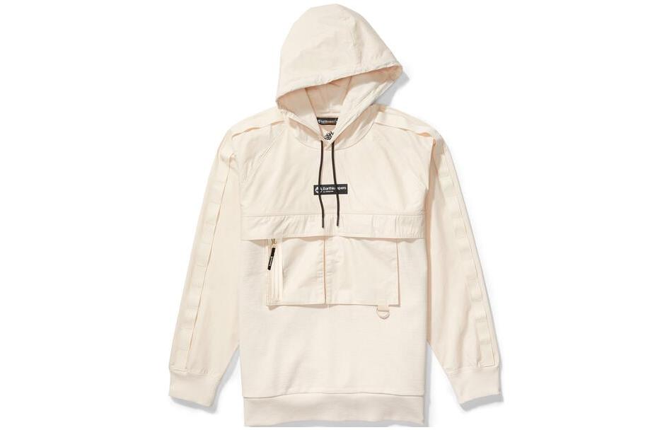 Timberland Solid Color Drawstring Pullover Hoodie Unisex Beige A5ZS5-CR3