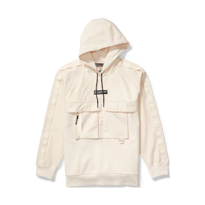 Timberland Solid Color Drawstring Pullover Hoodie Unisex Beige A5ZS5-CR3