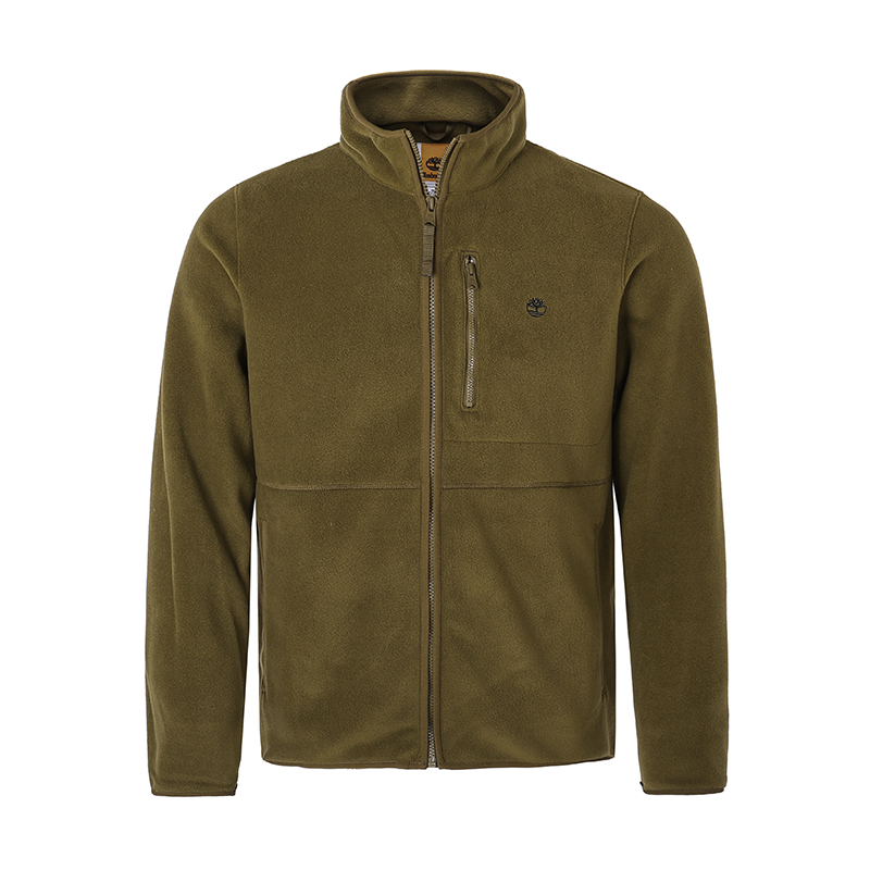 Timberland Solid Color Fleece Jacket Military Green A69KN-302