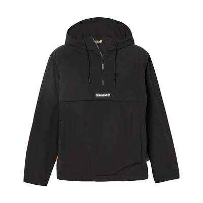 Timberland Solid Color Half-Zip Hooded Jacket Unisex Black A6781-001