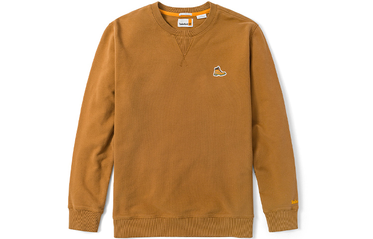 Timberland Solid Color Logo Crewneck Sweatshirt Rubber Brown A2DB6-932