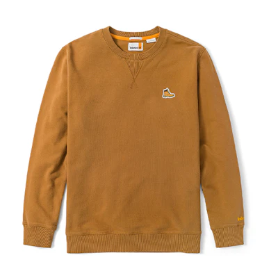 Timberland Solid Color Logo Crewneck Sweatshirt Rubber Brown A2DB6-932