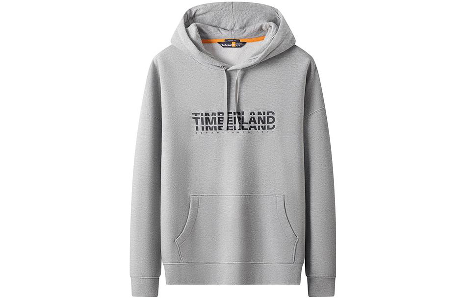 Timberland Solid Color Logo Print Sweatshirt Grey A5VV5-052