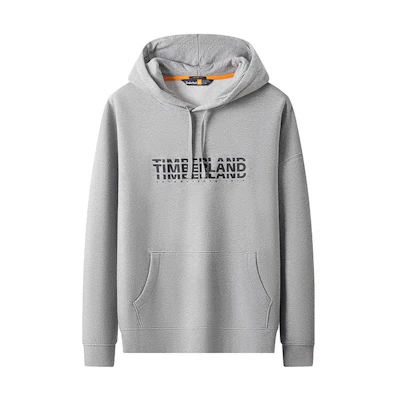Timberland Solid Color Logo Print Sweatshirt Grey A5VV5-052