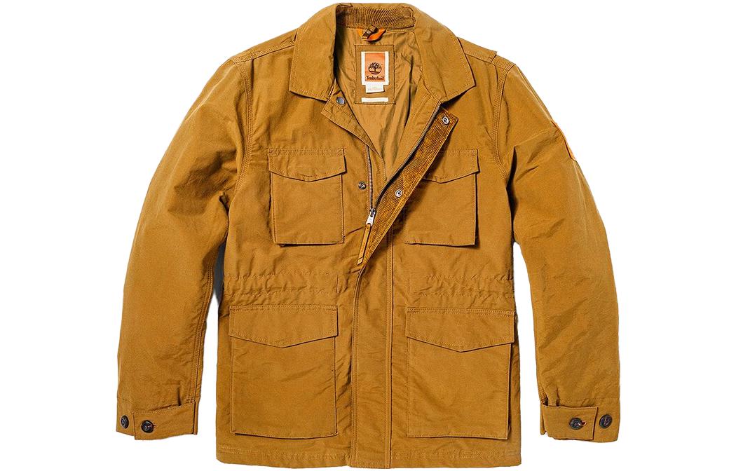 Timberland Solid Color Multi-Pocket Workwear Jacket Wheat Color A29SU-P47
