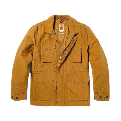 Timberland Solid Color Multi-Pocket Workwear Jacket Wheat Color A29SU-P47