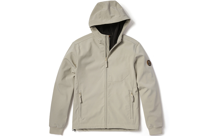 Timberland Solid Color Outdoor Hoodie Jacket Sand Color A43A2-CY2