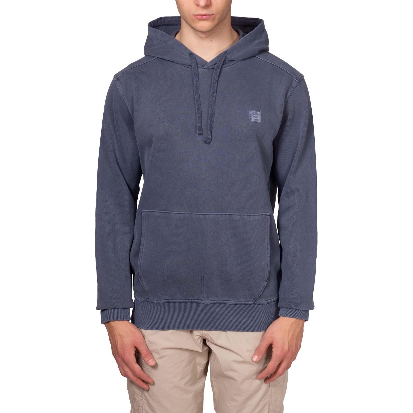 Timberland Solid Color Pullover Hoodie Men’s Blue Long-Sleeve Sweater TB0A5U9K433