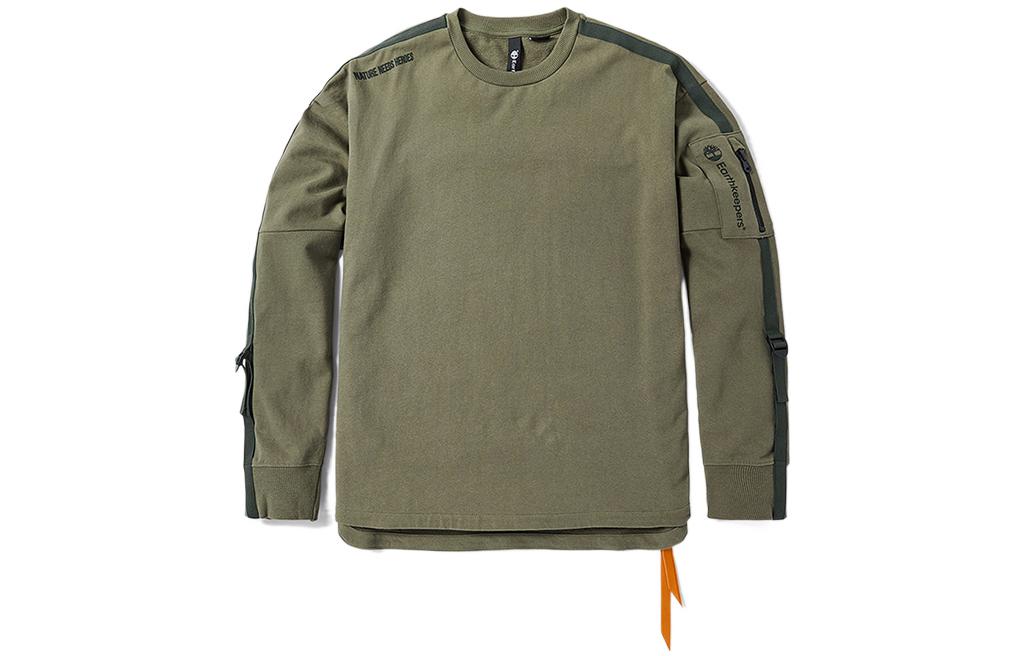 Timberland Solid Color Relaxed Crewneck Sweatshirt Green A2CFN-590