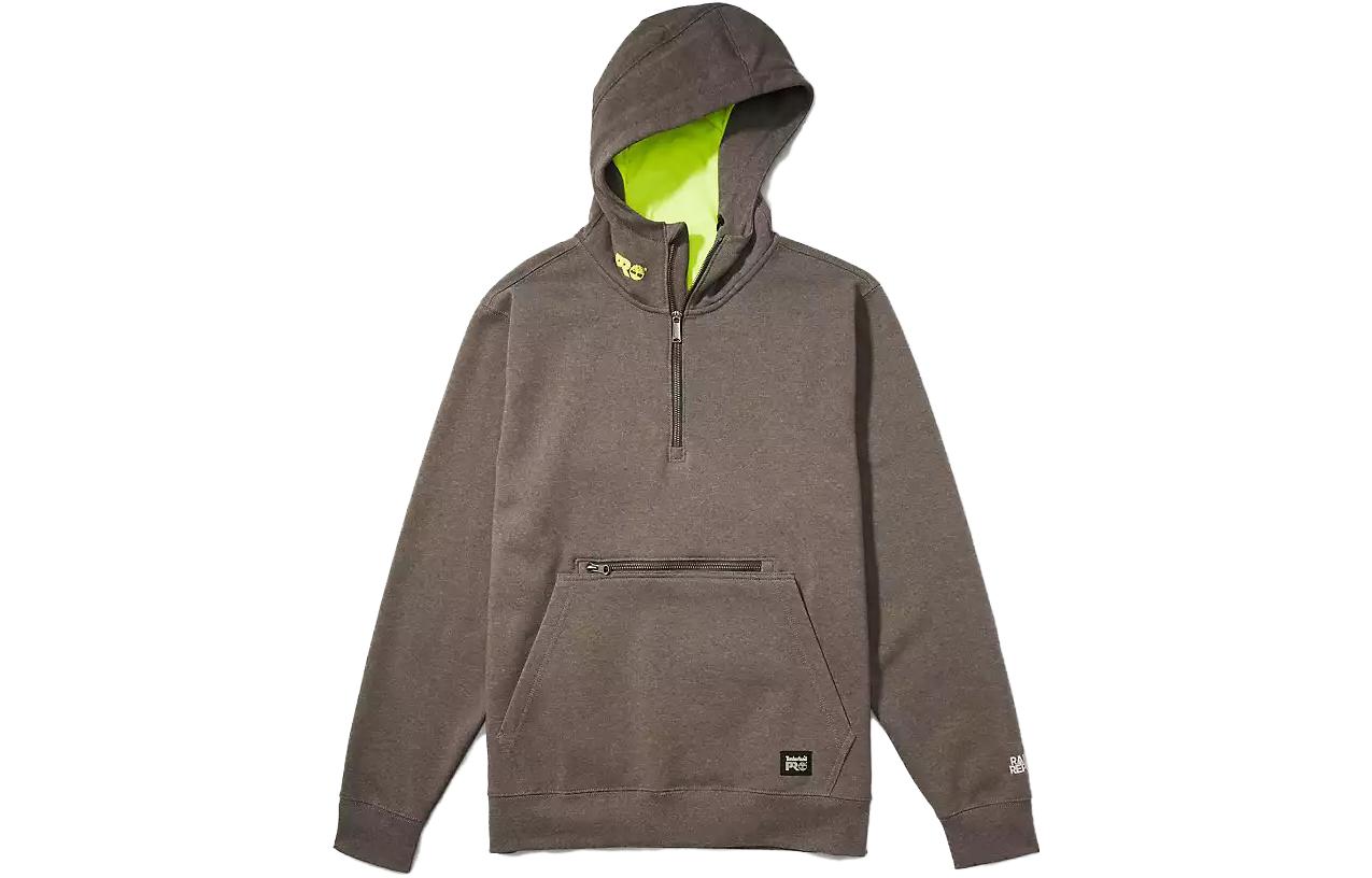 Timberland Solid Half-Zip Hoodie Dark Grey Long Sleeve A55PT-013
